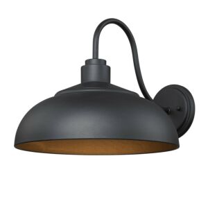 Levitt One Light Outdoor Wall Sconce in Natural Black by Golden