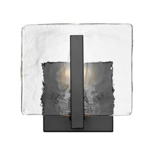 Aenon One Light Wall Sconce in Matte Black by Golden