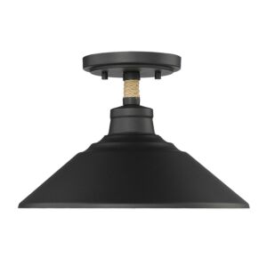 Journey 1-Light Semi-Flush Mount in Natural Black