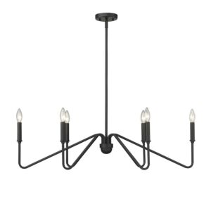 Kennedy 6-Light Linear Pendant in Natural Black