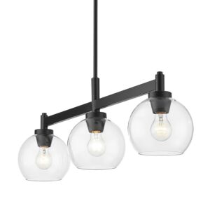 Galveston BLK 3-Light Linear Pendant in Matte Black