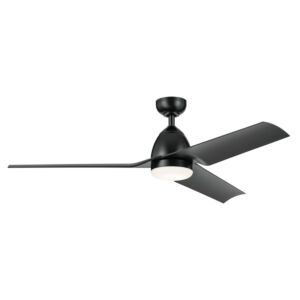 Fit 54"Ceiling Fan in Satin Black by Kichler