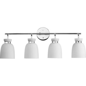 Lexie 4-Light Bathroom Vanity Light & Vanity in Polished Chrome