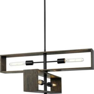 Boundary 4-Light Chandelier in Matte Black