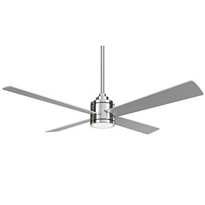 Falco 1-Light 54" Hanging Ceiling Fan in Brushed Nickel with Silver