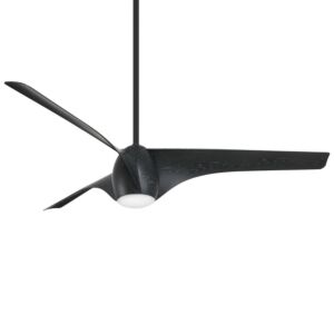 Airewave 1-Light 65" Hanging Ceiling Fan in Matte Black Maple