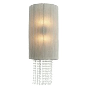 Crystal Reign Two Light Wall Sconce in Polished Nickel by Metropolitan