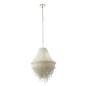 Crystal Reign Three Light Flush Mount in Polished Nickel by Metropolitan