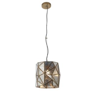 GeoGem One Light Mini Pendant in Artisan Brass by Metropolitan