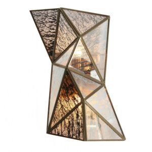 GeoGem Two Light Wall Sconce in Artisan Brass by Metropolitan