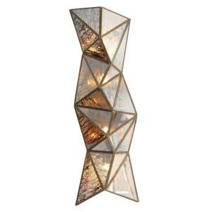 GeoGem Four Light Wall Sconce in Artisan Brass by Metropolitan