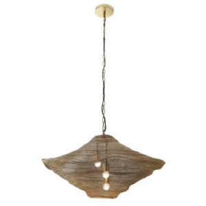 Marseille Three Light Pendant in Gilded Brass by Metropolitan