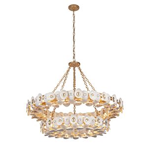 Niu 22 Light Chandelier in Fawn Gold by Metropolitan