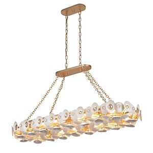 Niu 14 Light Island Pendant in Fawn Gold by Metropolitan