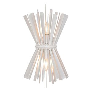 Confluence Two Light Wall Sconce in Piastra White by Metropolitan