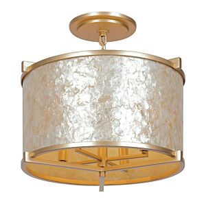 Sommers Bend Four Light Semi Flush Mount in Fawn Gold by Metropolitan