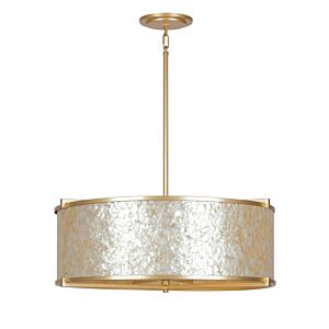 Sommers Bend Six Light Pendant in Fawn Gold by Metropolitan