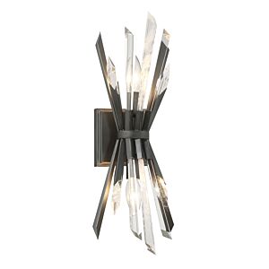 Elsa Two Light Wall Sconce in Midnight Graphite by Metropolitan