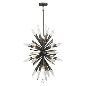 Elsa 12 Light Pendant in Midnight Graphite by Metropolitan