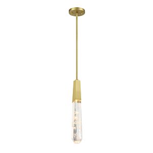 Drifting Droplets LED Mini Pendant in Brushed Brass by George Kovacs