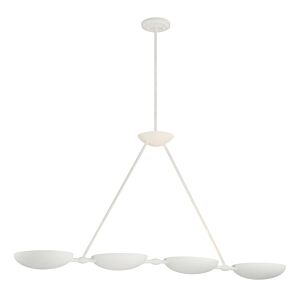 Undertas Four Light Island Pendant in Piastra White by George Kovacs