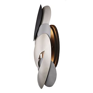 Metalo Misto Two Light Wall Sconce in Coal With Atlas And Midnight S by George Kovacs