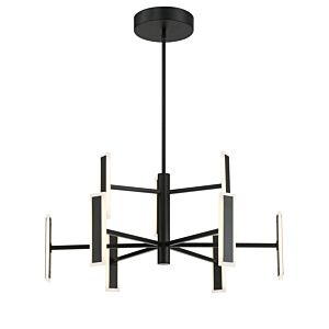 Edge LED Chandelier in Coal by George Kovacs