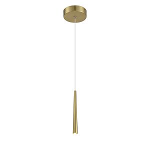 Stretch LED Mini Pendant in Soft Rass by George Kovacs