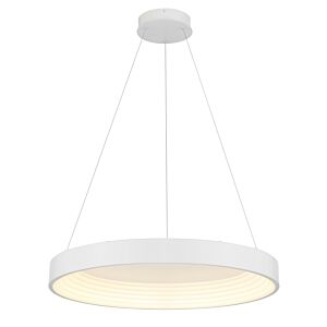 Conc LED Pendant in Matte White by George Kovacs