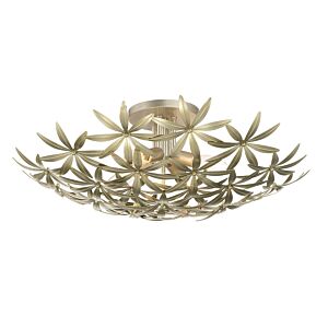 Flower Child Four Light Flush Mount in Ambry Gold by MinkaLavery