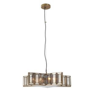 Luce Stellare Five Light Pendant in Brass Antq by MinkaLavery