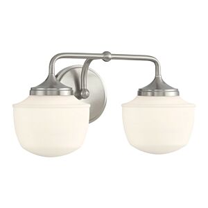 Cornwell Two Light Bath Vanity in Brushed Nickel by MinkaLavery