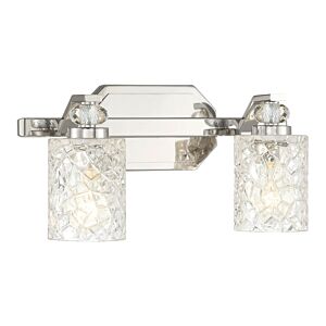 Crystal Kay Two Light Bath Vanity in Chrome by MinkaLavery