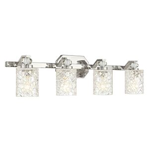 Crystal Kay Four Light Bath Vanity in Chrome by MinkaLavery