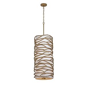 Branch Reality Nine Light Foyer Pendant in Ashen Gold by MinkaLavery