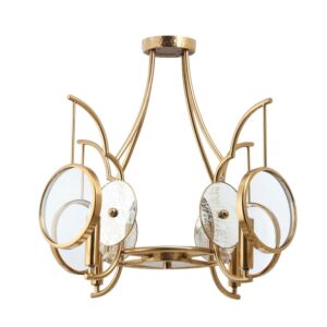 Into Focus Four Light Semi Flush Mount in Brass Antq by MinkaLavery