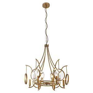 Into Focus Six Light Chandelier in Brass Antq by MinkaLavery