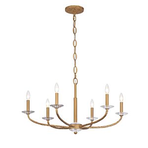 Atella Six Light Chandelier in Ashen Gold by MinkaLavery