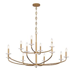 Atella 12 Light Chandelier in Ashen Gold by MinkaLavery