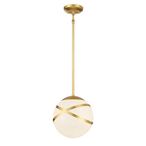 Batignolles By Robin Baron One Light Mini Pendant in Spring Gold Leaf by MinkaLavery