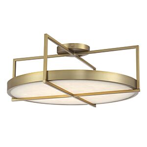 Boada LED Semi Flush Mount in Soft Brass by MinkaLavery