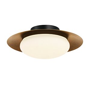 Zinola LED Flush Mount in Sand Coal & Halcyon Gold by MinkaLavery