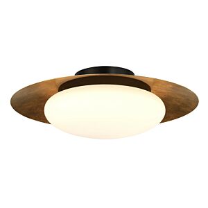 Zinola LED Flush Mount in Sand Coal & Halcyon Gold by MinkaLavery