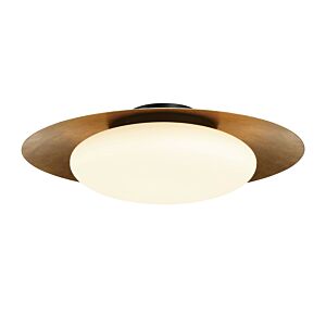 Zinola LED Flush Mount in Sand Coal & Halcyon Gold by MinkaLavery