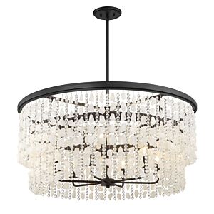 Shimmering Elegance Nine Light Chandelier in Sand Coal by MinkaLavery