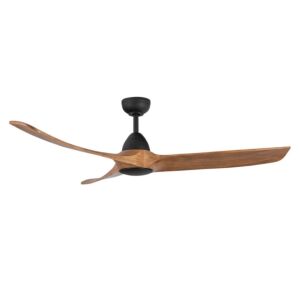 Baylor 60"Ceiling Fan in Matte BlackNatural Wood by Kuzco Lighting