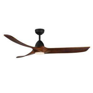 Baylor 60"Ceiling Fan in Matte BlackDark Walnut by Kuzco Lighting