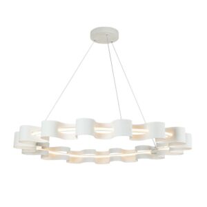 Nami LED Chandelier in Antique White by Kuzco Lighting