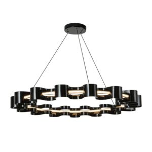 Nami LED Chandelier in Gloss Black by Kuzco Lighting