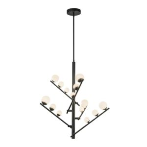 Juniper LED Chandelier in BlackOpal Glass by Kuzco Lighting